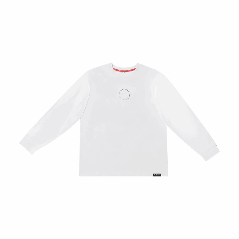 Long Sleeve T-Shirt White FTD Vitruvian