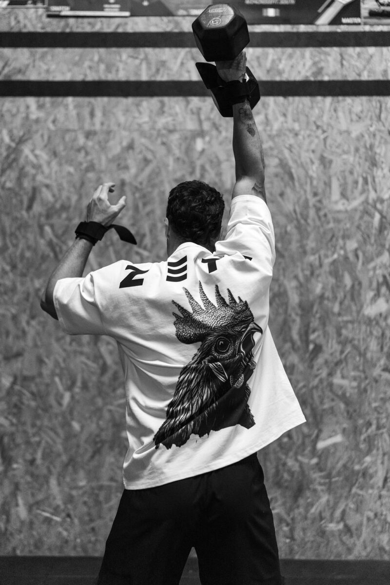 Oversize Heavy T-Shirt White Rooster