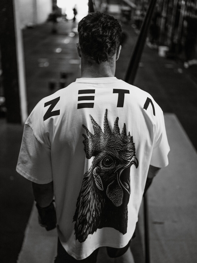 Oversize Heavy T-Shirt White Rooster