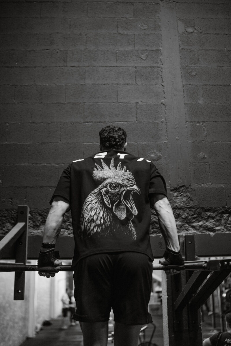 Oversize Heavy T-Shirt Black Rooster