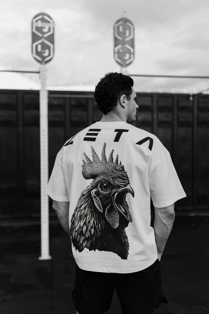 Oversize Heavy T-Shirt White Rooster