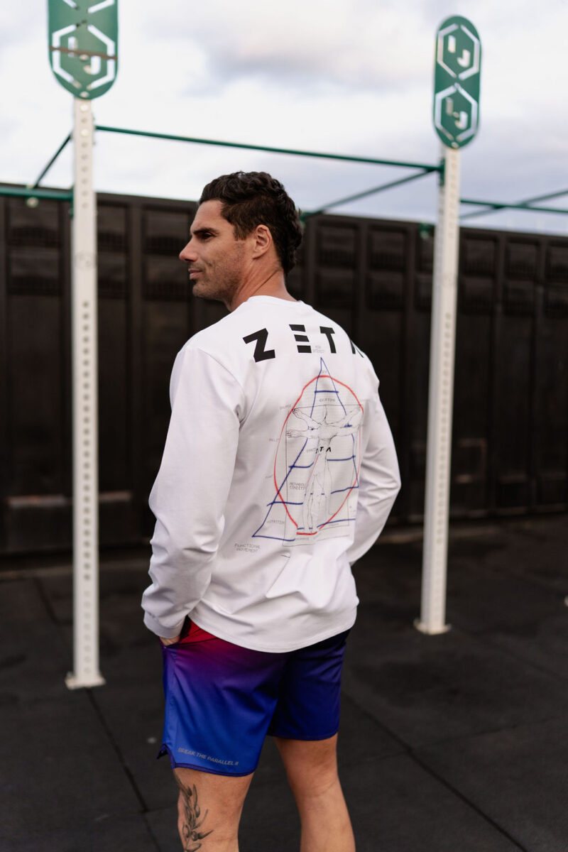 Long Sleeve T-Shirt White FTD Vitruvian