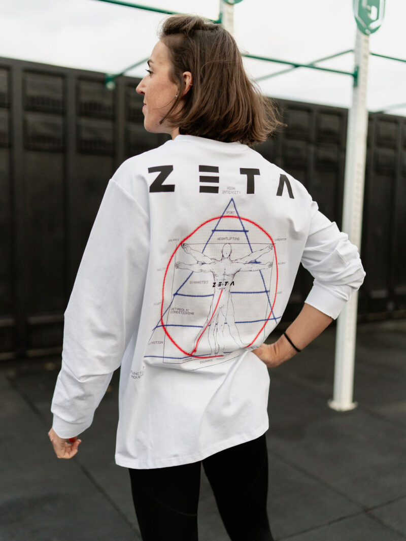 Long Sleeve T-Shirt White FTD Vitruvian