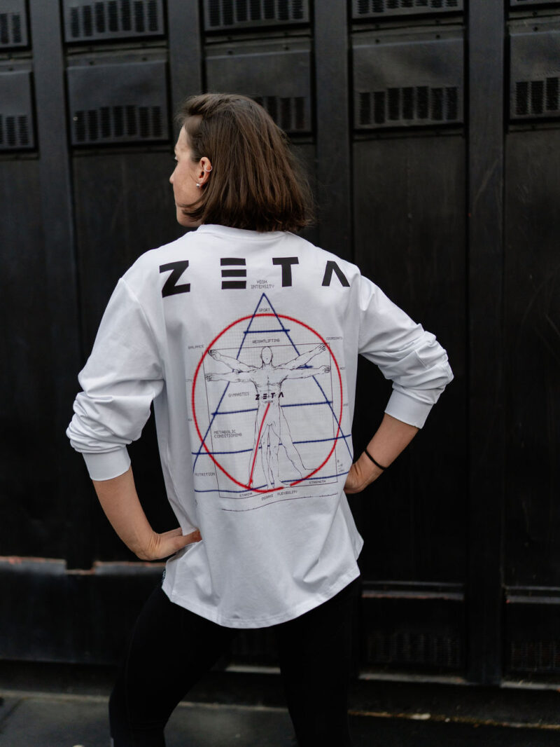 Long Sleeve T-Shirt White FTD Vitruvian