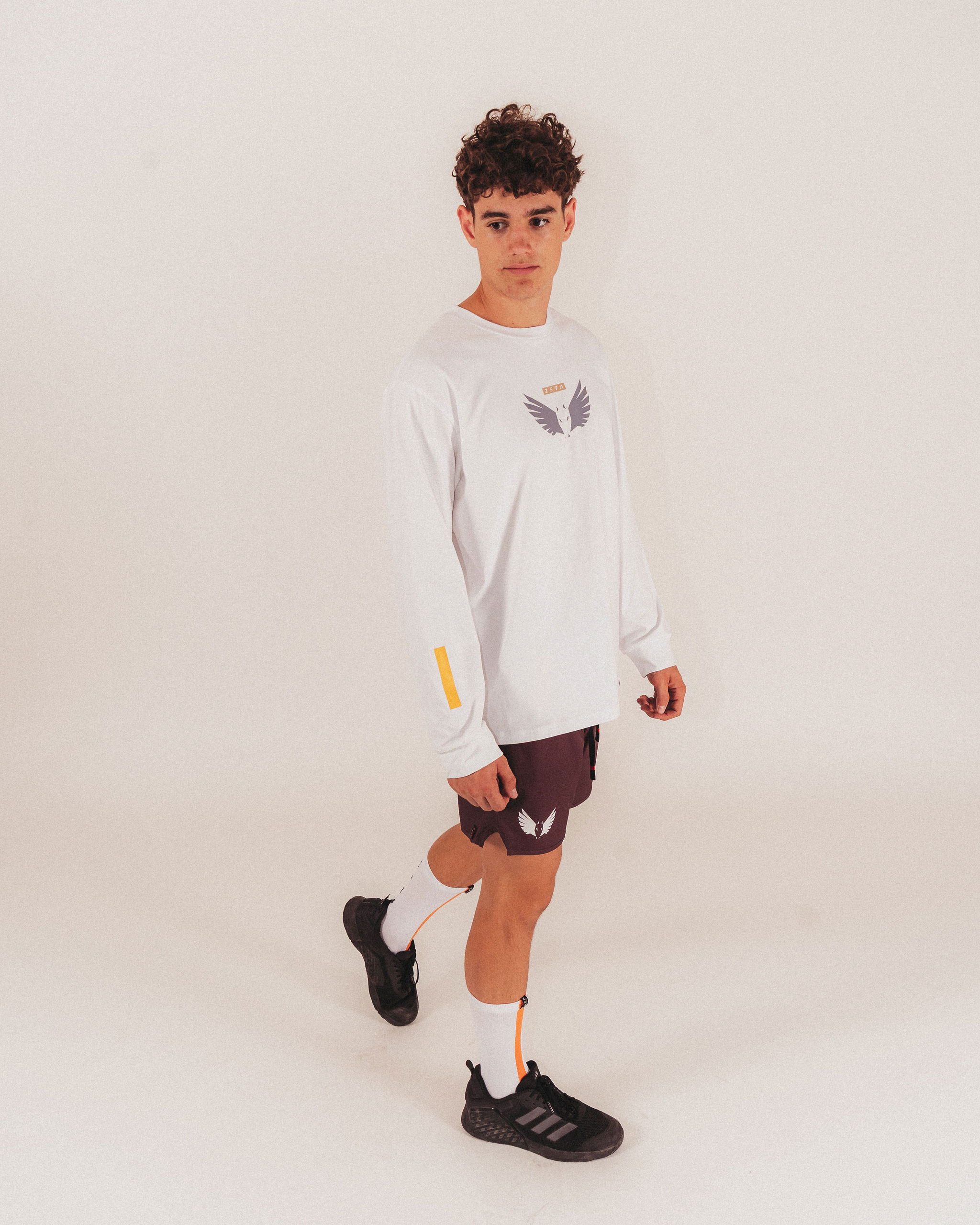 Long Sleeve T-Shirt White Pegasus Shield