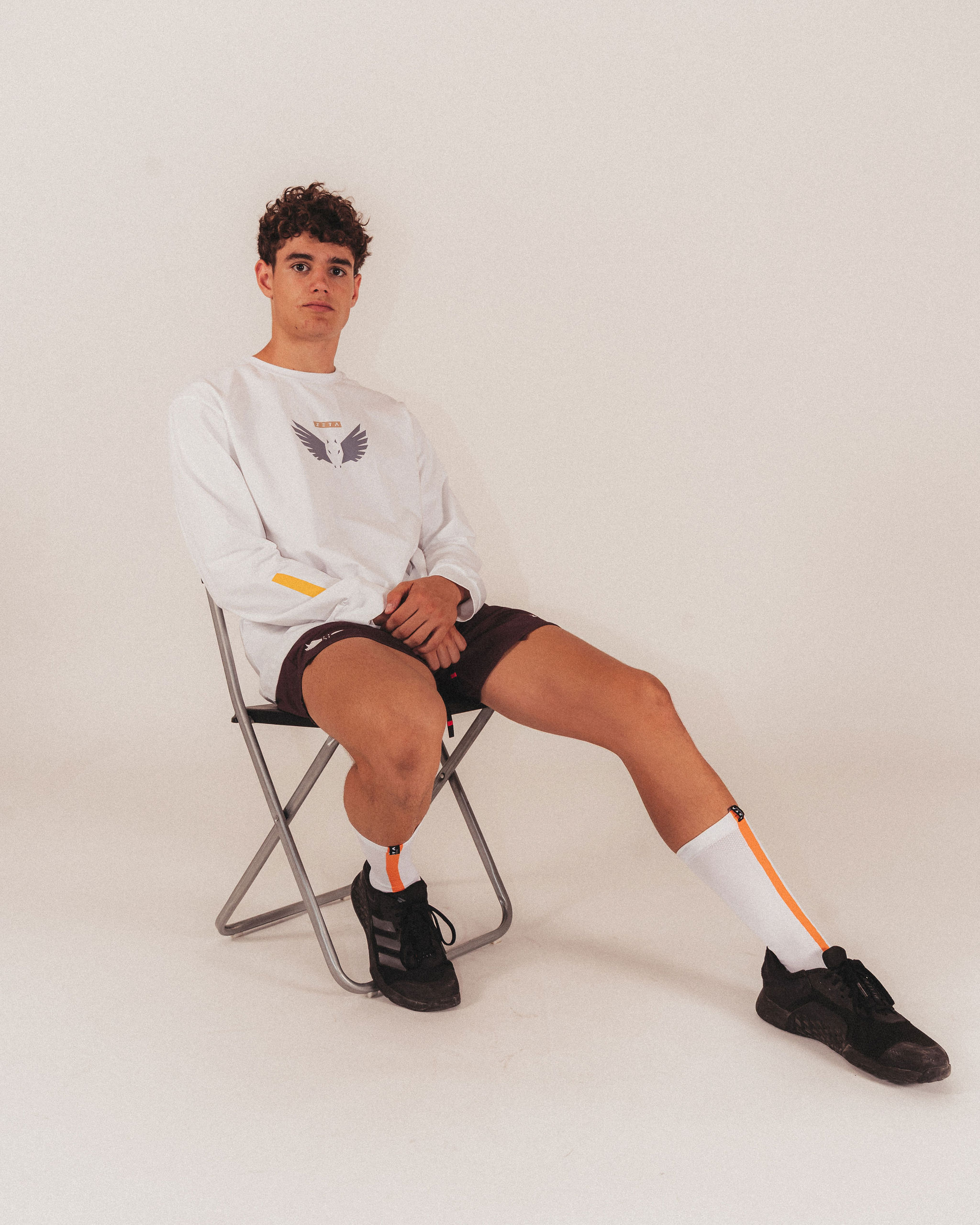 Long Sleeve T-Shirt White Pegasus Shield