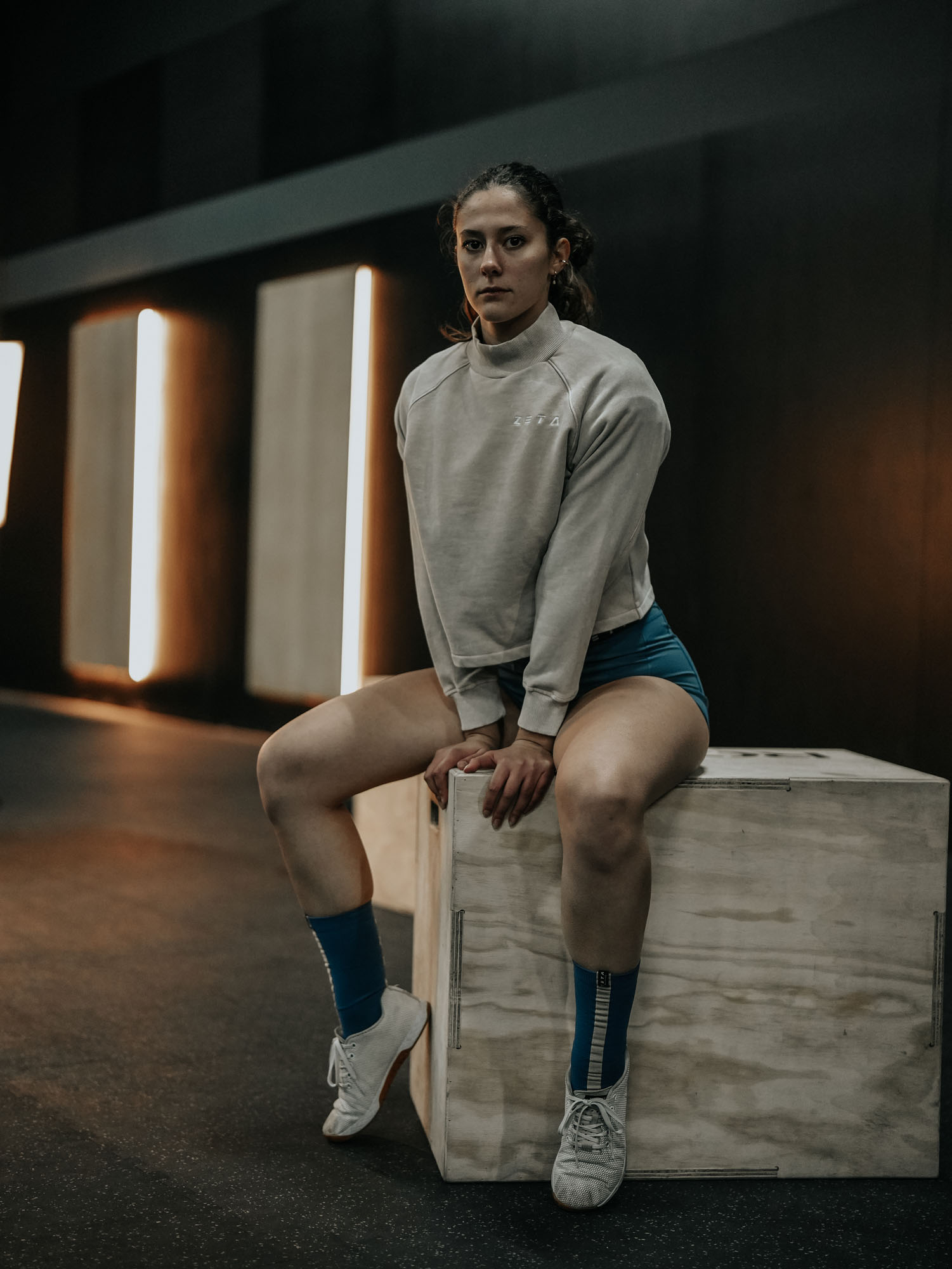 Crewneck Woman Sweat-shirt Kemet Washed Sand