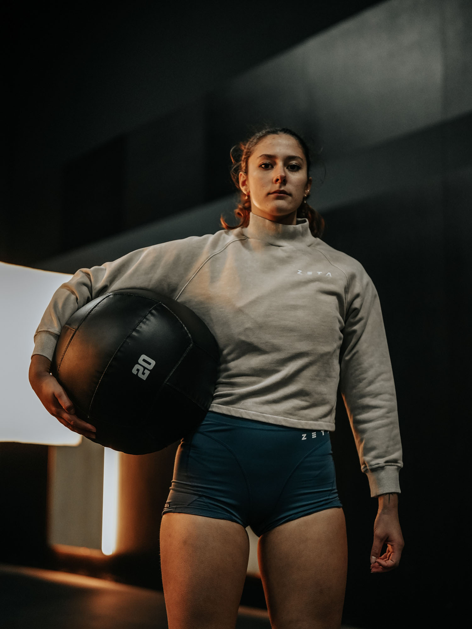 Crewneck Woman Sweat-shirt Kemet Washed Sand