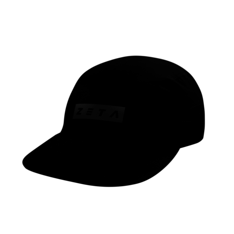 Elite 5 Panel Cap Black + Gold Scarabée