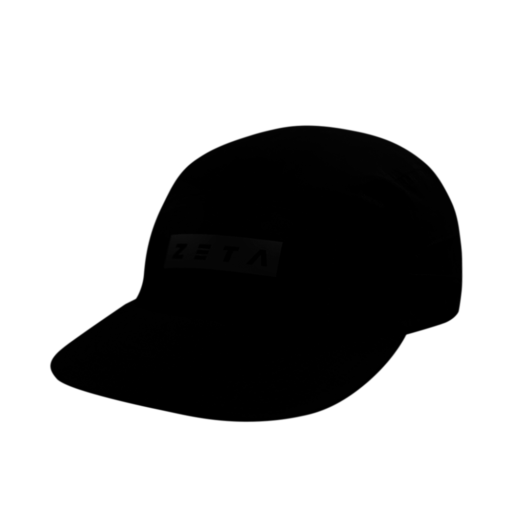 Elite 5 Panel Cap Black + Gold Scarabée