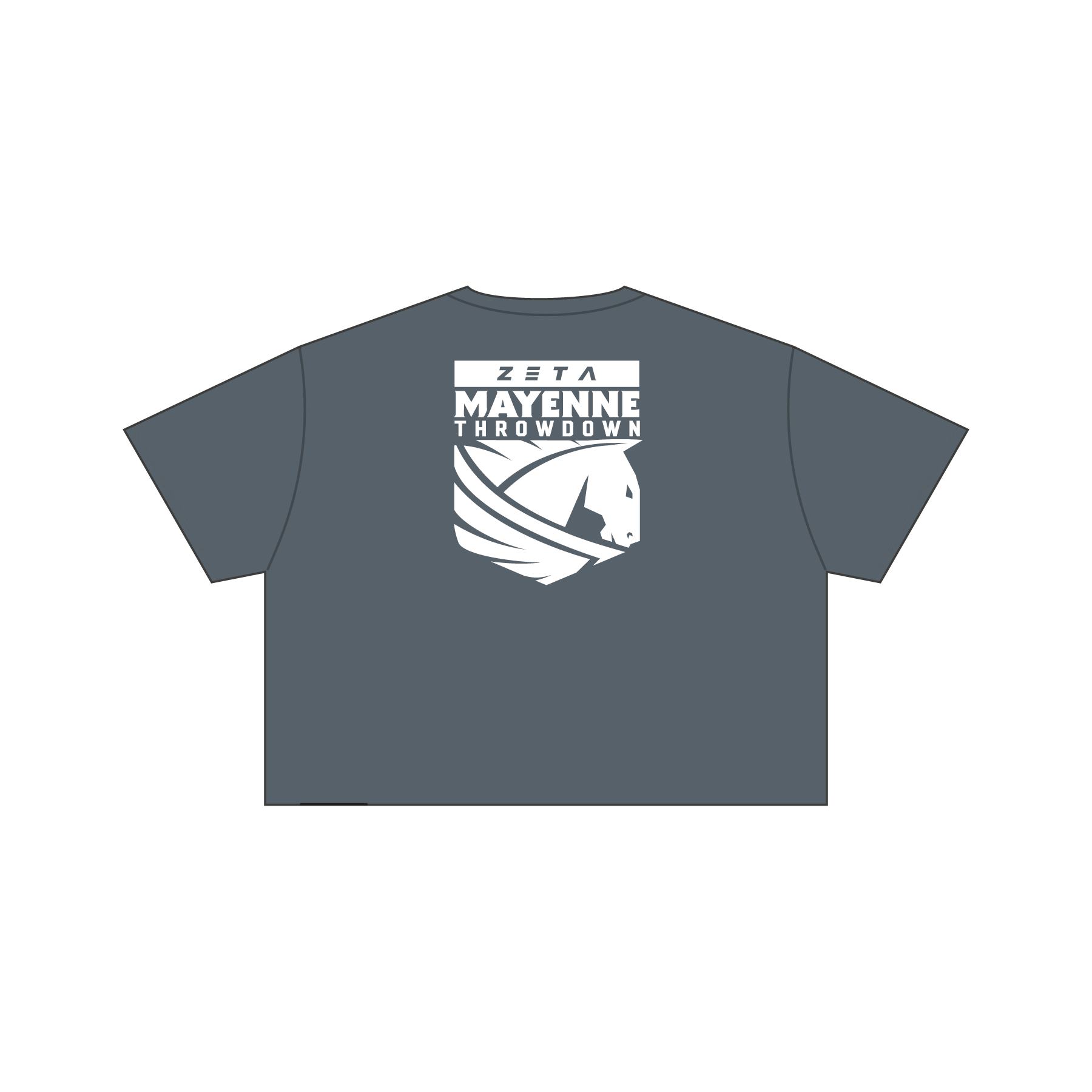 Oversize Heavy CROP T-Shirt Woman MT25 Pegasus Grey