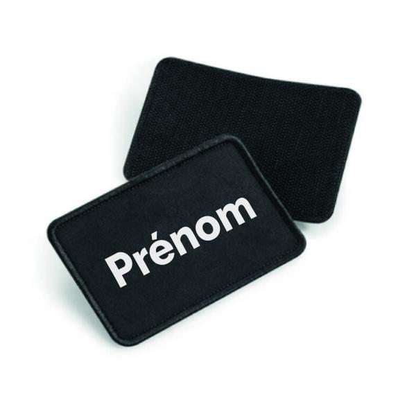 Patch velcro noir personnalisable