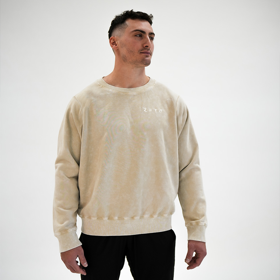 Crewneck Sweat-shirt Kemet Washed Sand
