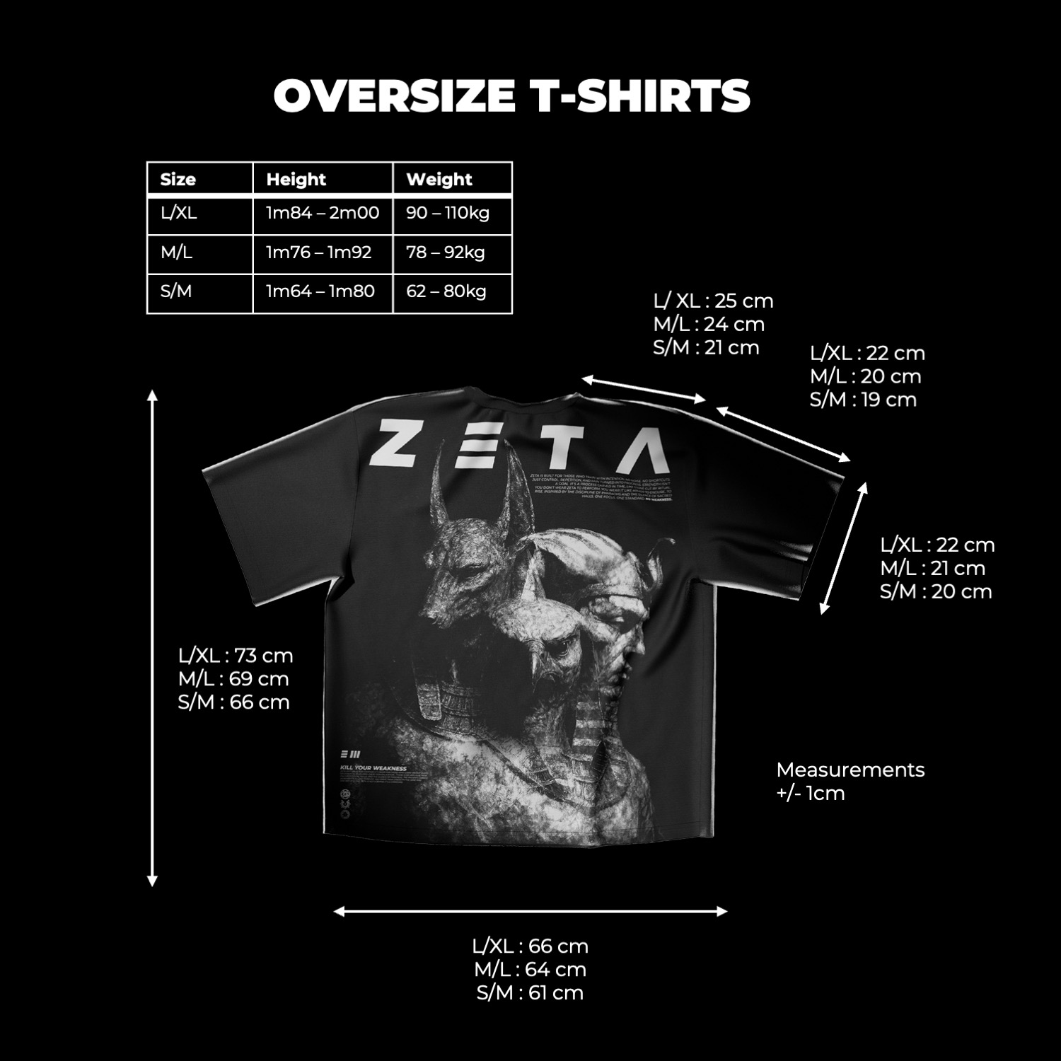 Oversize Heavy T-Shirt Kill Your Weakness