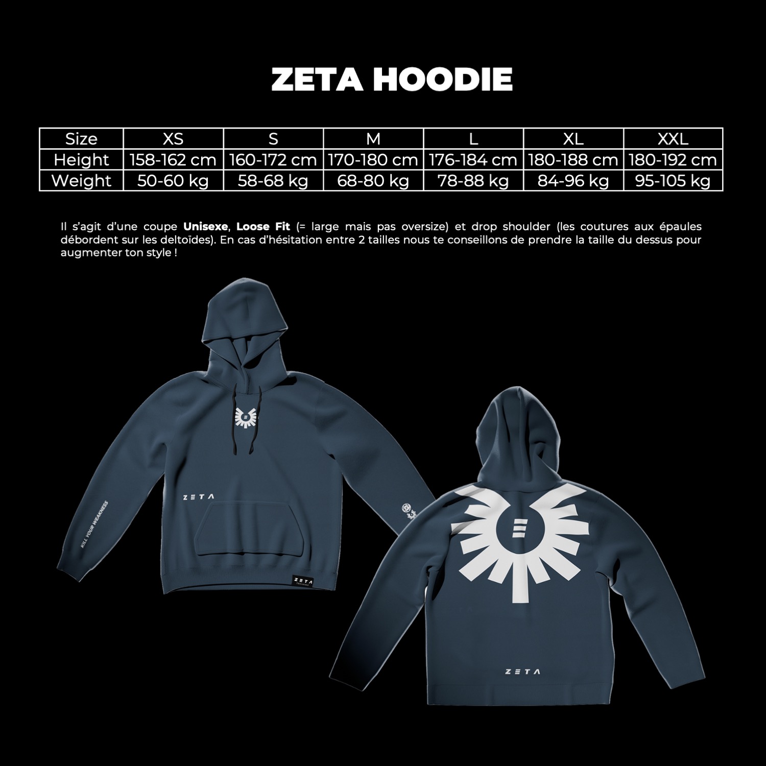 Oversize Hoodie Nile Blue